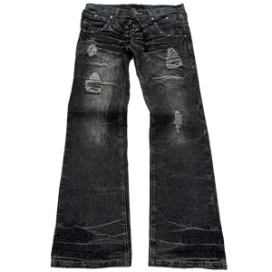 Black Gothic Flared Jeans